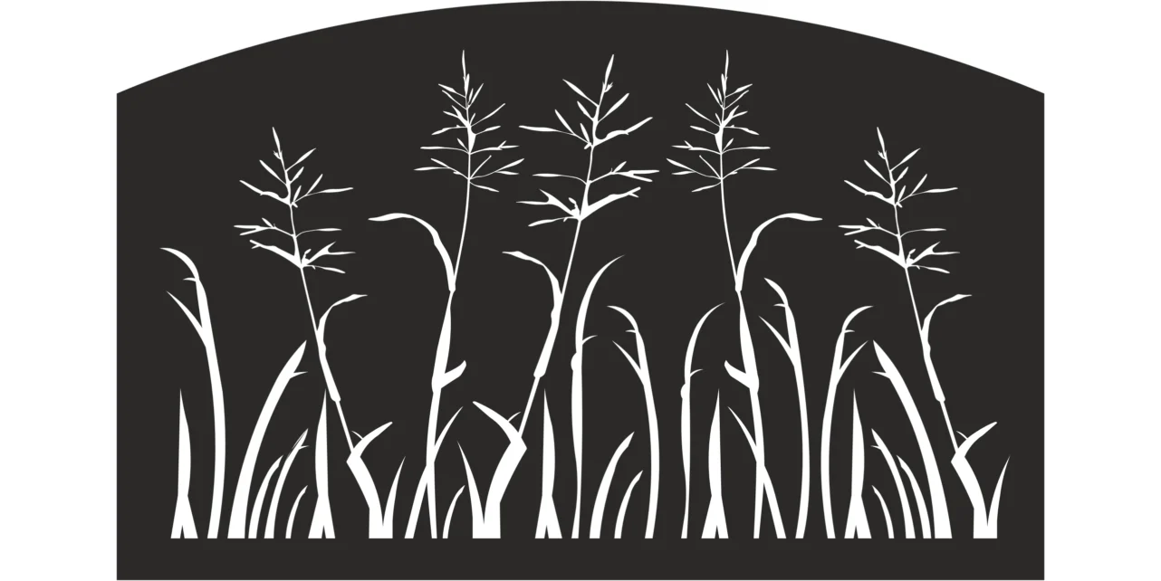 panel ogrodzeniowy metalowy wzór drzew