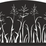 panel ogrodzeniowy metalowy wzór drzew