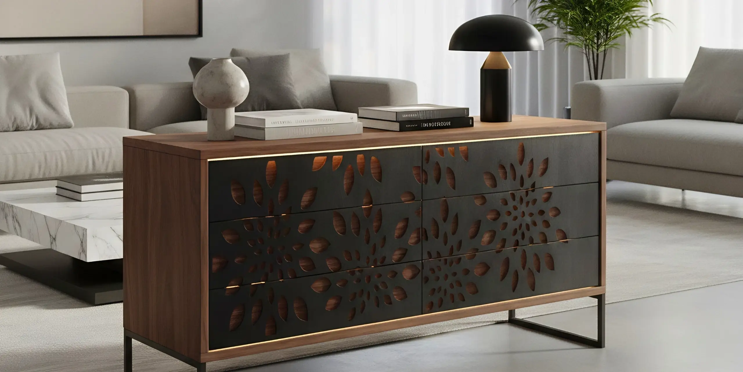 Designerskie panele ogrodzeniowe w kolorze antracytowym